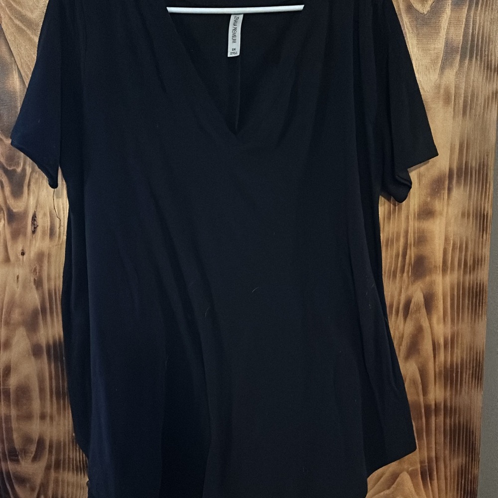Black V-Neck Tee